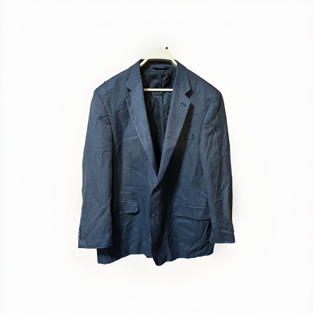 MENS BLACK/ GRAY SUIT BY CROFT & BARROW JACKET SIZE 46R AND WAIST 40" X 30"